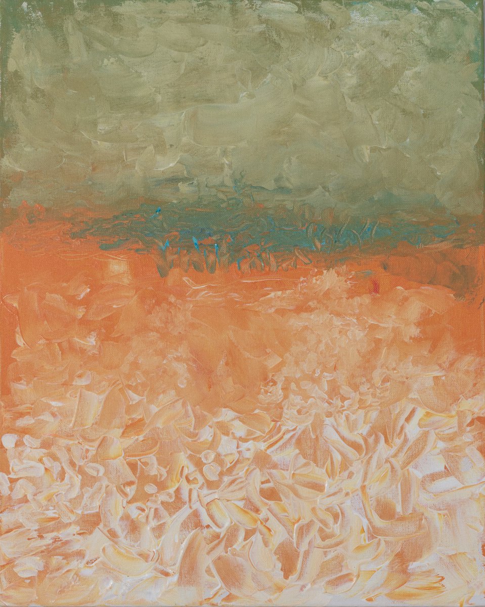 Abstract Acrylic Painting By Mircea Puscas, 16 X 20", Mirage, Original Artwork