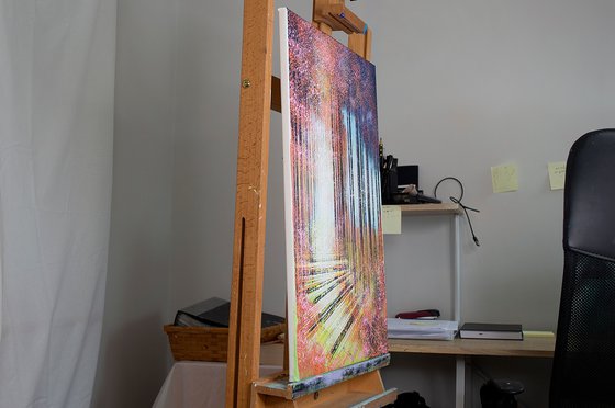 Spring Trees At Sunset