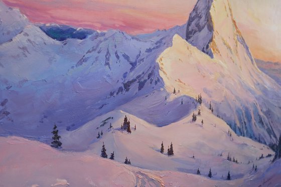 Winter day near the Matterhorn