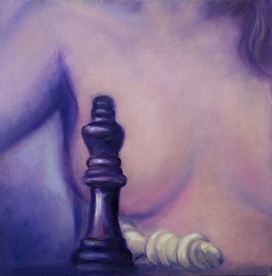 Chess art King in check