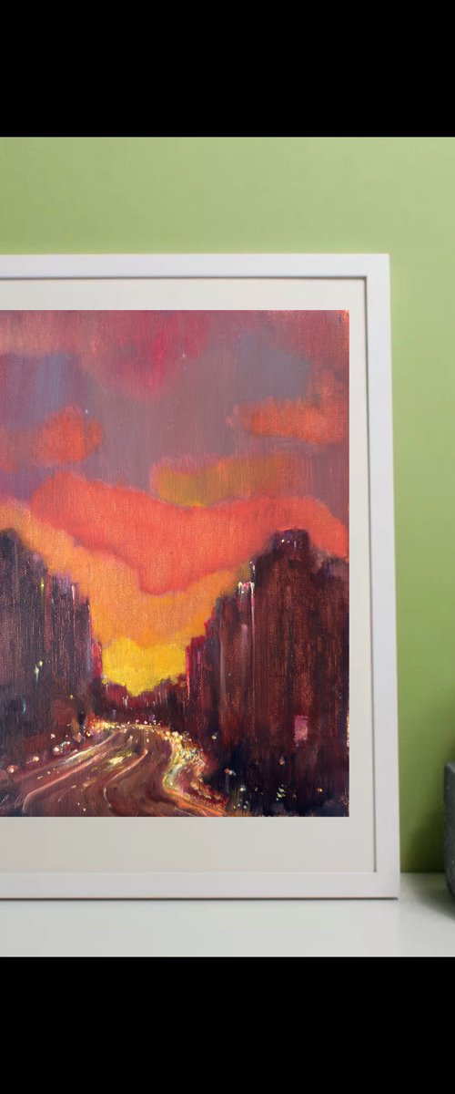 Red night by Olha Laptieva