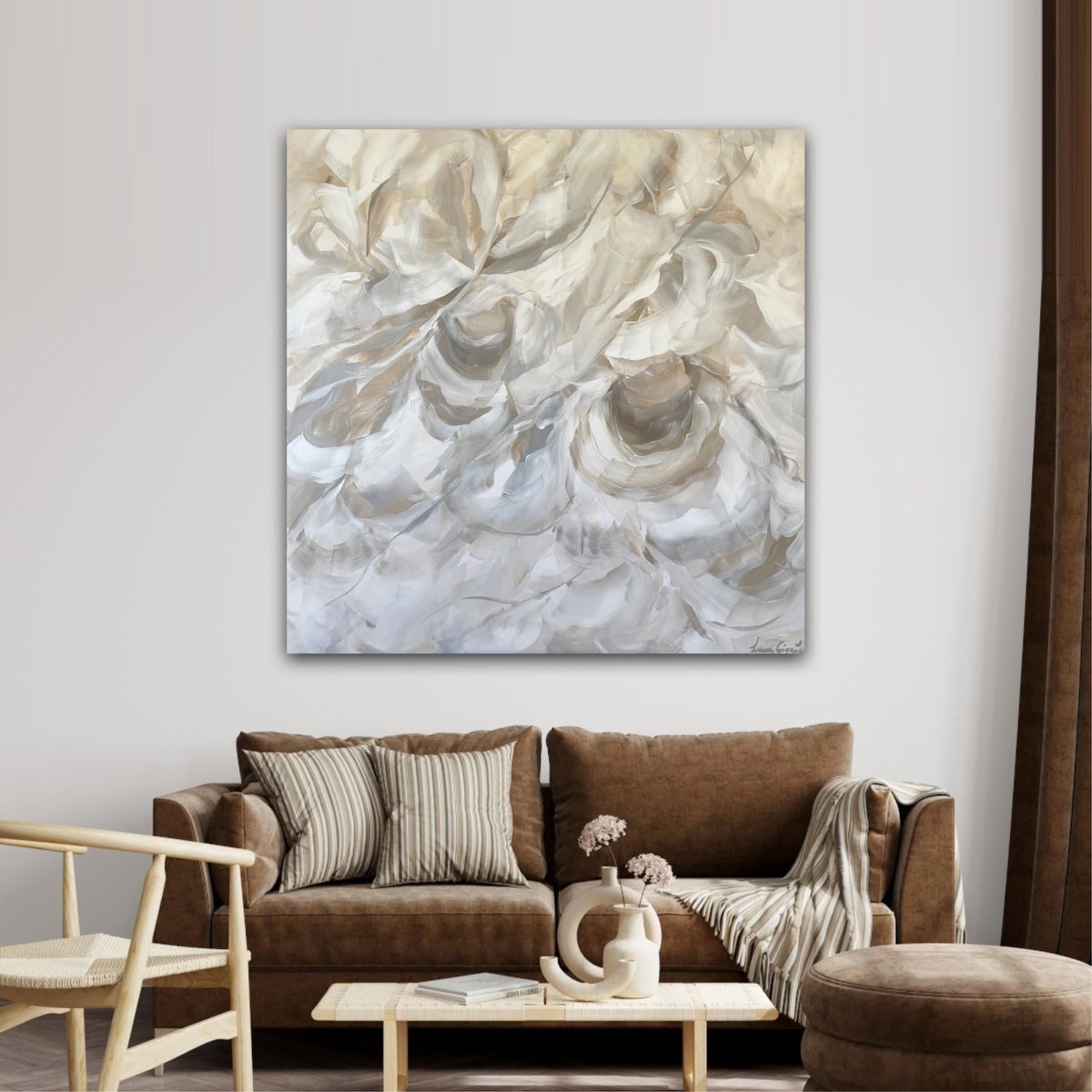 Abstract Acrylic Painting By Ivana Gigovic, 39 X 39, Tonal Drift, Original Artwork