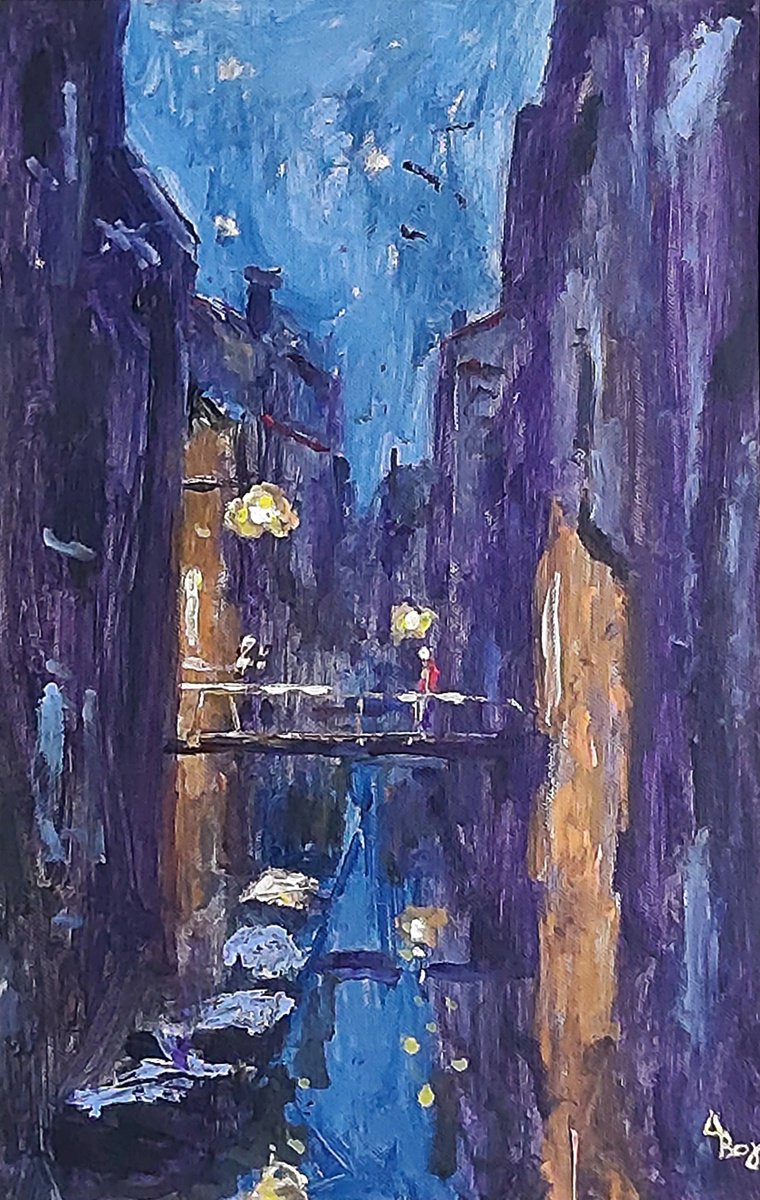  Venetian Twilight By Dimitris Voyiazoglou, 14 X 20, Artwork For Sale On Artfinder