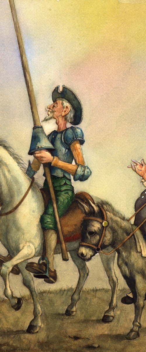 Don Quixote and Sancho Panza by REME Jr.