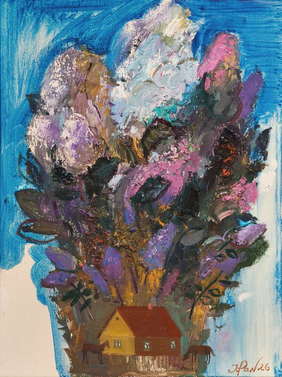 House under the lilac tree