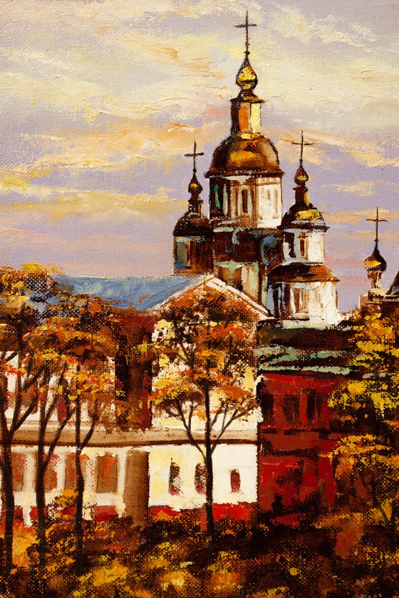 Autumn monastery , Old town , cityscape