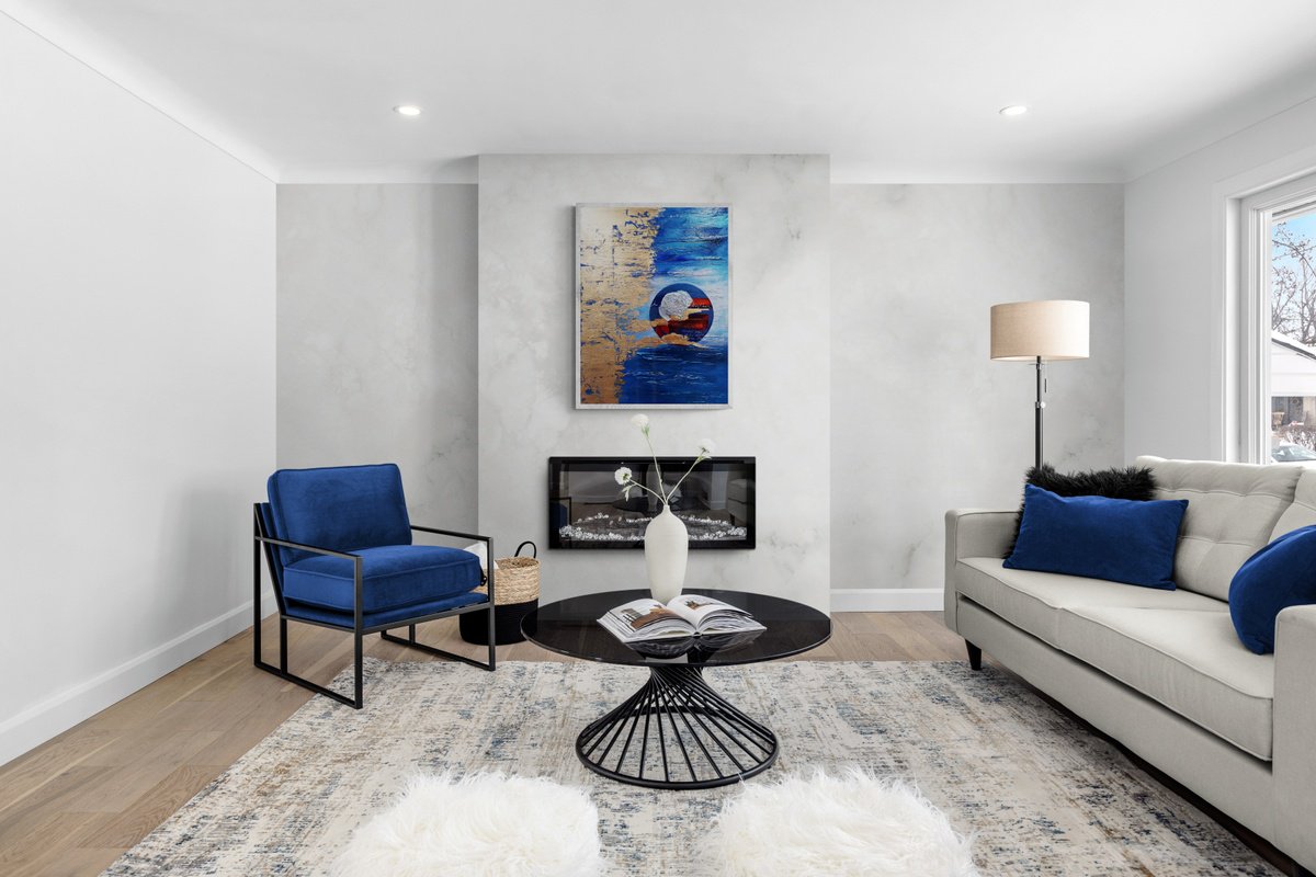 Abstract Acrylic Painting By Ivana Urso, 24 X 31, The Moon On The Sea, Original Artwork