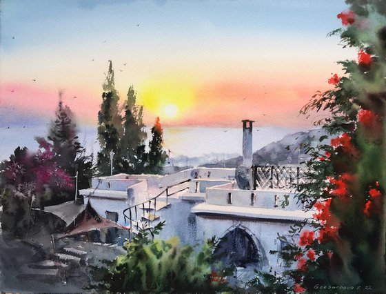 Greek village Sunrise