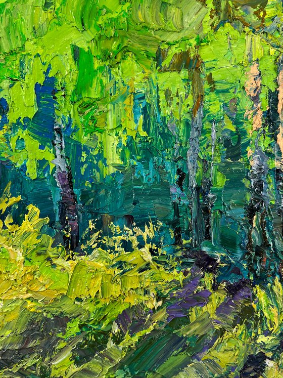 Birch Forest on a Summer Day