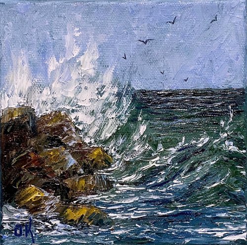 Crashing waves on the rocks by Olga Kurbanova