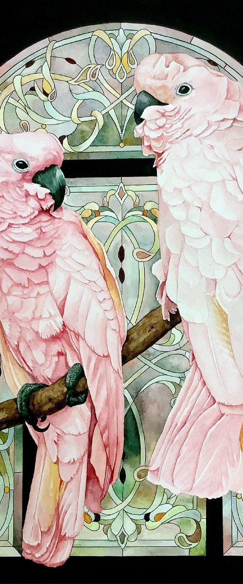 Pink Cockatoos by Lisa Lennon