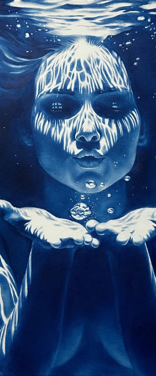 The World Is Your Oyster - Blue Ocean Kiss by Julia Shilo