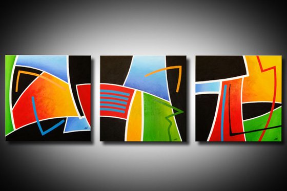 Untitled Abstract Triptych