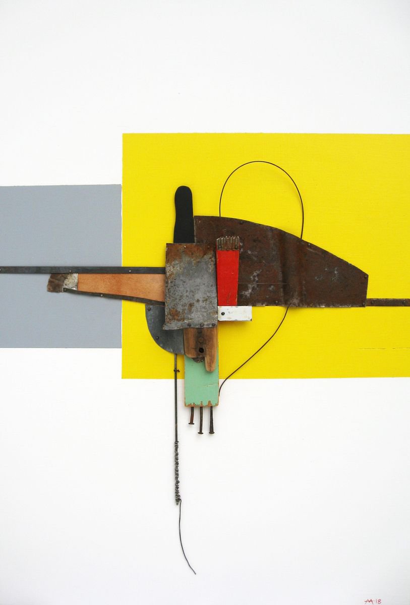 Geometric Abstract Collage By Mark Mazurczyk, 16 X 24", Os. 10, Original Artwork