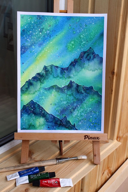 Original Mountains Watercolor 28x20 Cm Painting Artfinder