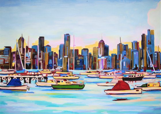 Seascape Melbourne / 100 x 70 cm