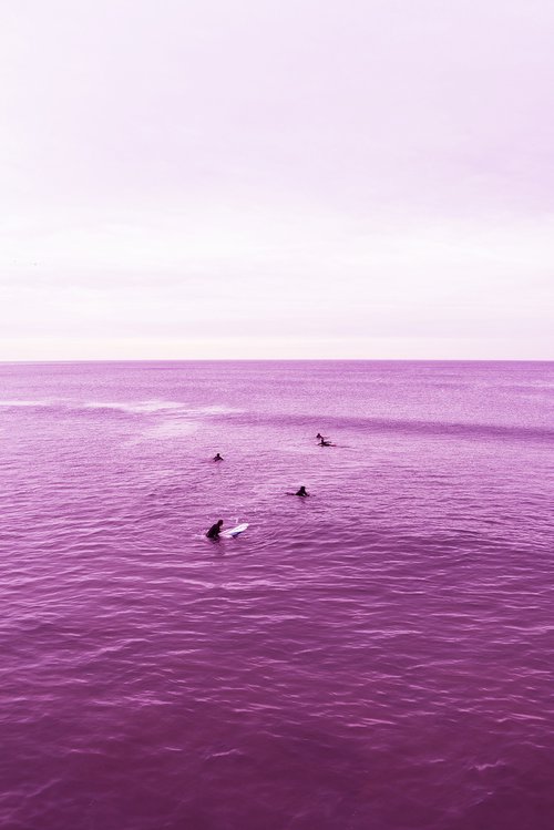 Venice Beach Purple Sea ll by Robert van Bolderick