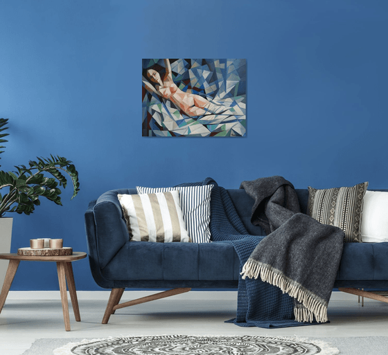 Dream(60x80cm, cubism, oil painting, ready to hang)
