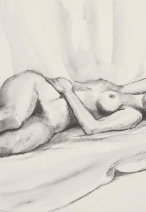 Reclining female nude by Rory O’Neill