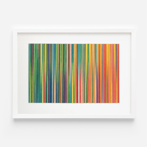 Irregular Stripe Abstract Collage Painting by Amelia Coward