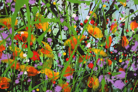 "“Einmal Ist Keinmal”" - Super sized floral painting