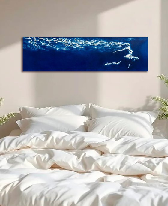 Toward Myself - Long Horizontal Blue Ocean