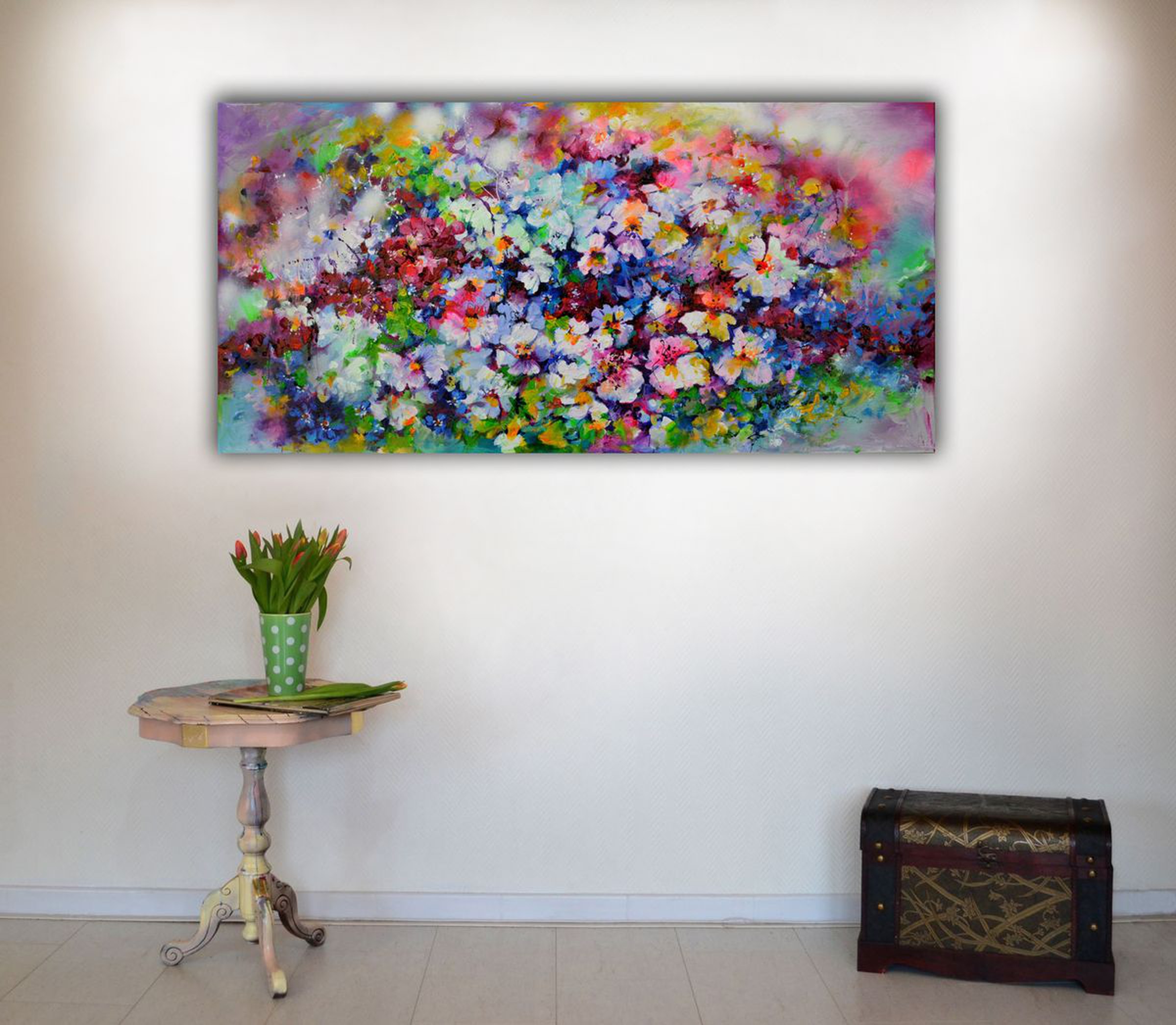 Forget Me Not Flowers Painting Impresionistic C Artfinder