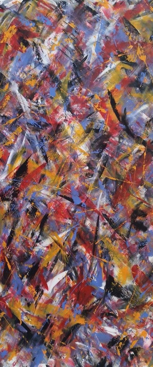 Modern Abstract ACRYLIC Painting on CANVAS by M.Y. by Max Yaskin