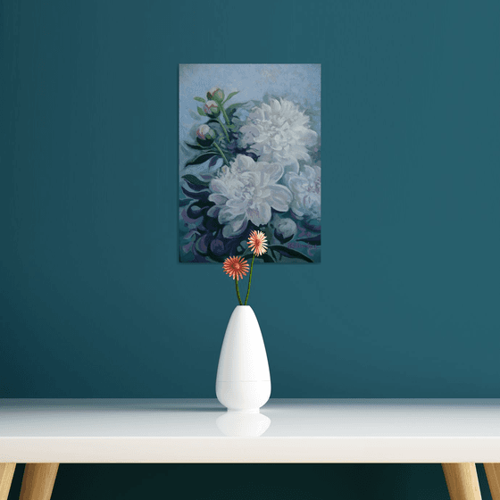 White peonies - floral art