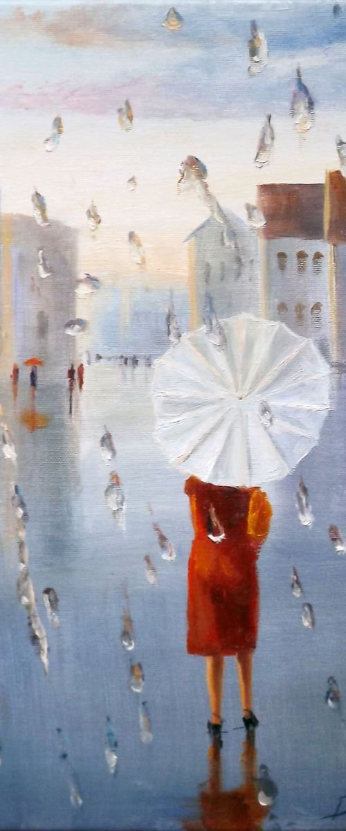 Rain Behind The Window 3 by Dalia Barke