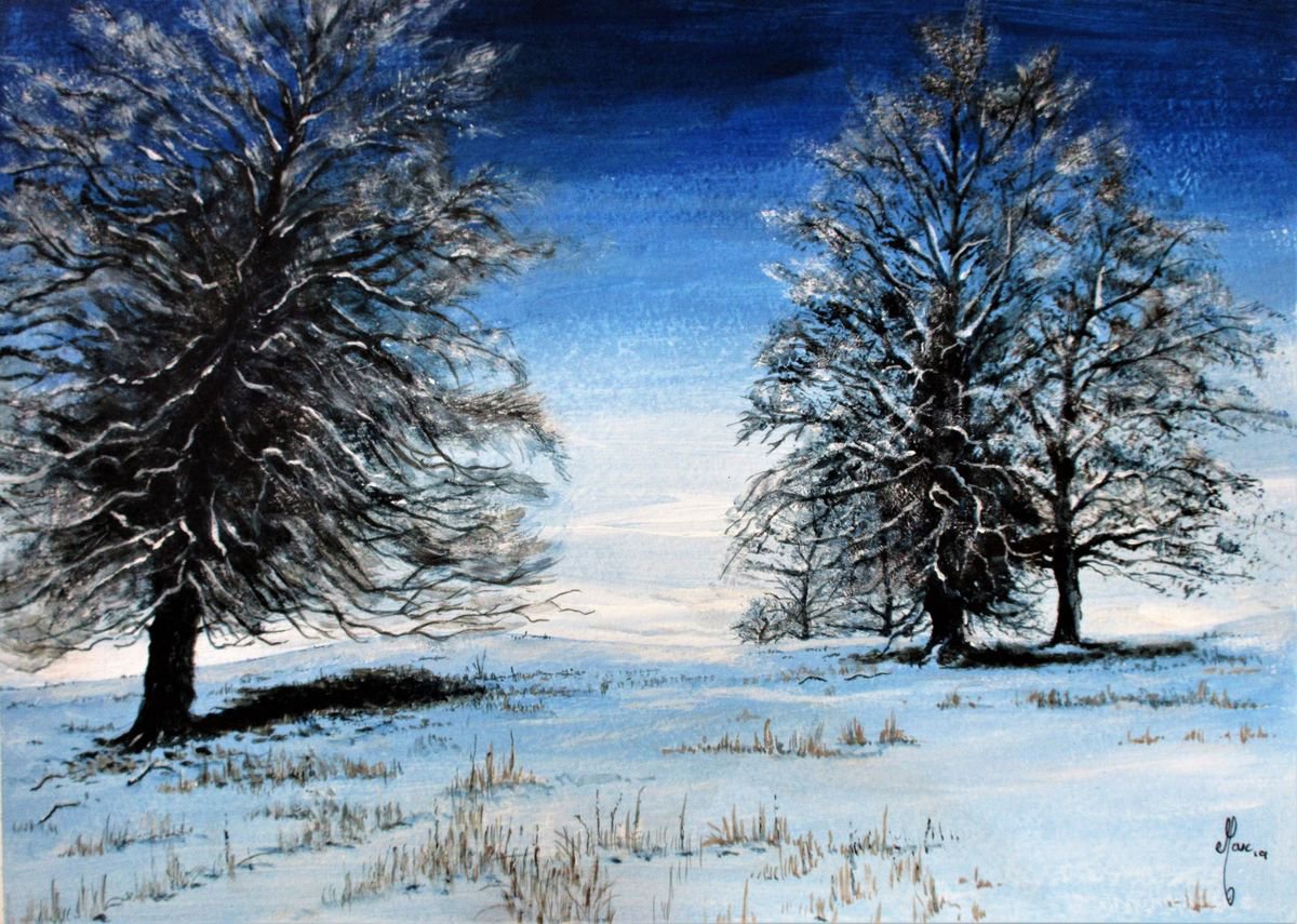 Lime Trees in Snow by Max Aitken