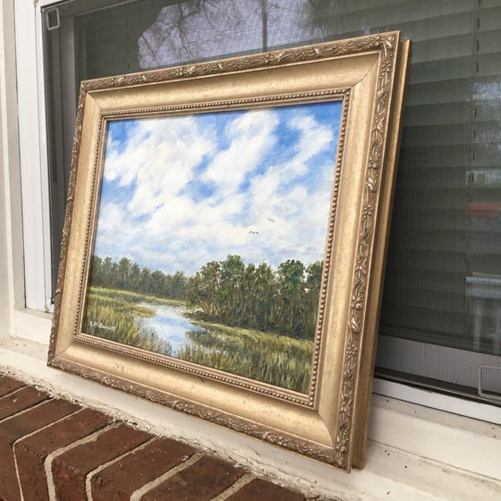 LOWCOUNTRY SKIES - oil 11X14 (SOLD)