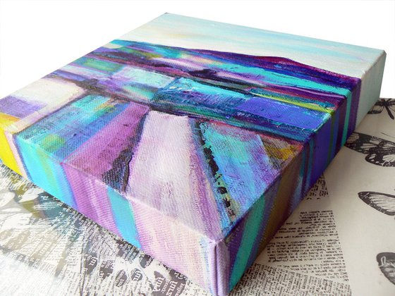 Abstract landscape - Dales #2  (ready to hang semi abstract landscape on box canvas)