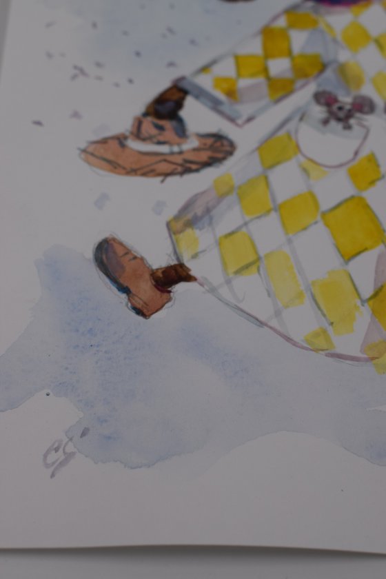 The horse in the coat