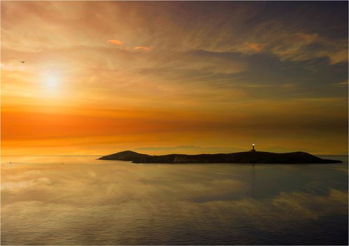 Sunset & Lighthouse... by Martin  Fry