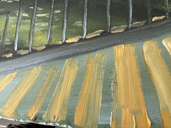 Golden Hour Shadows on the Bridge