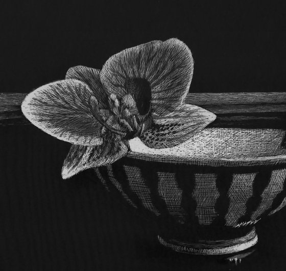 Bowl, Bamboo and Orchid