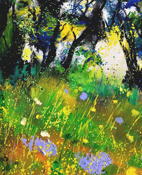 Wild flowers in the wood