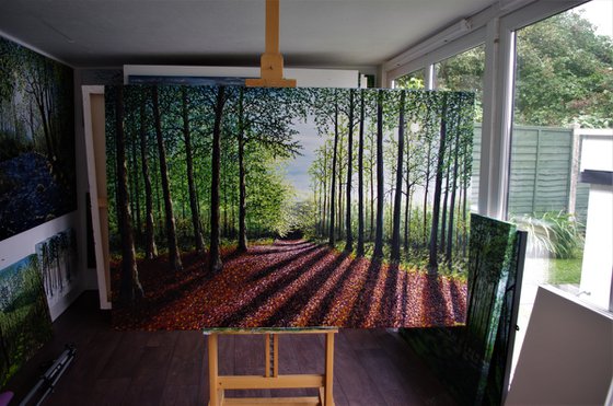 Magical Illuminated Forest Light   100cm x 150cm