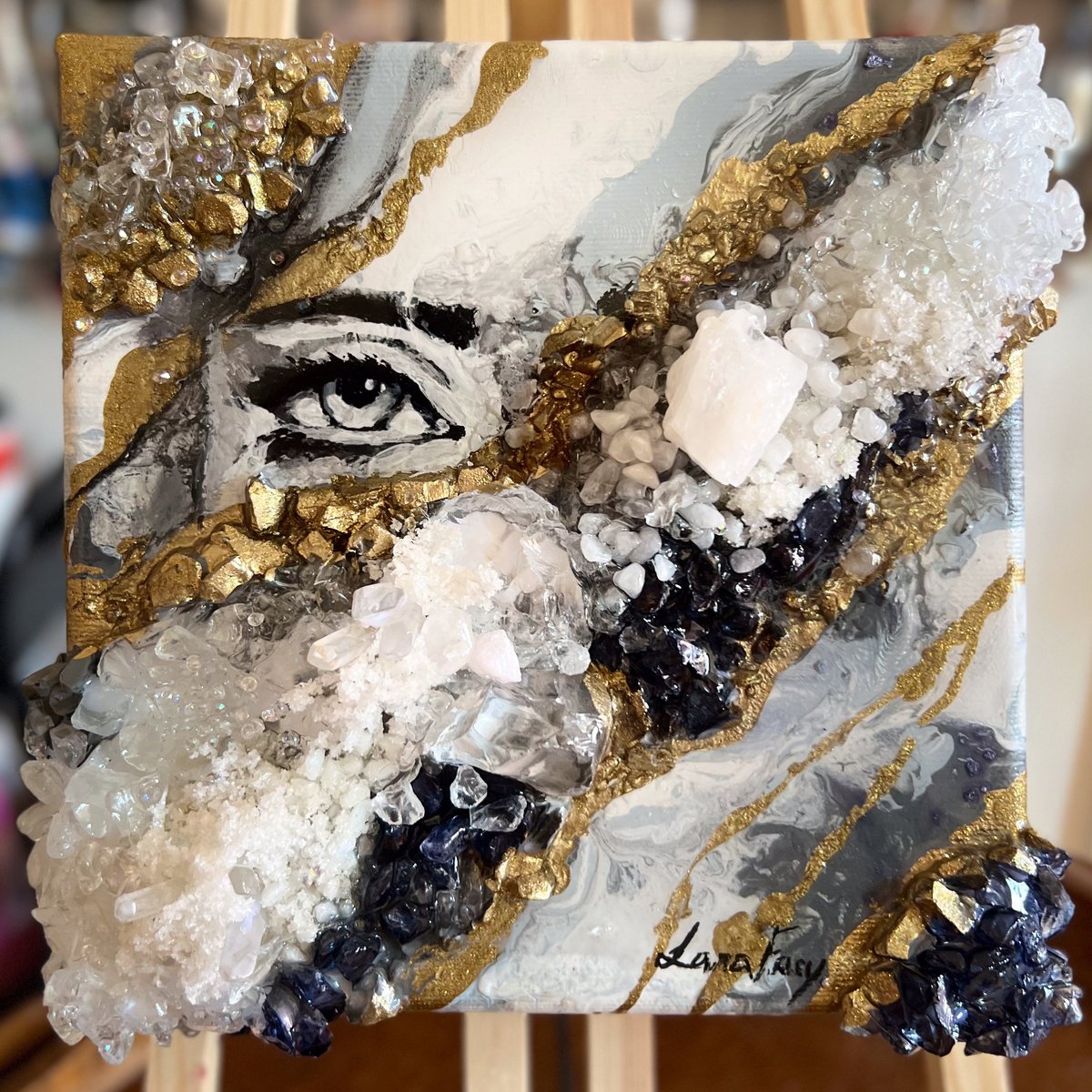 Portrait Painting By Lana Frey, 8 X 8", Of Nature Within, Original Artwork