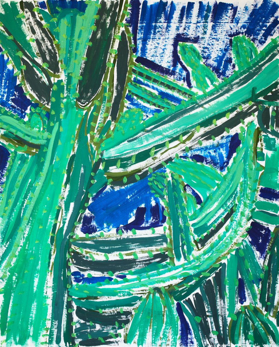 Expressive Botanical Acrylic Painting By Simon Findlay, 63 X 79", And I Feel Powerless To Stop, Original Artwork