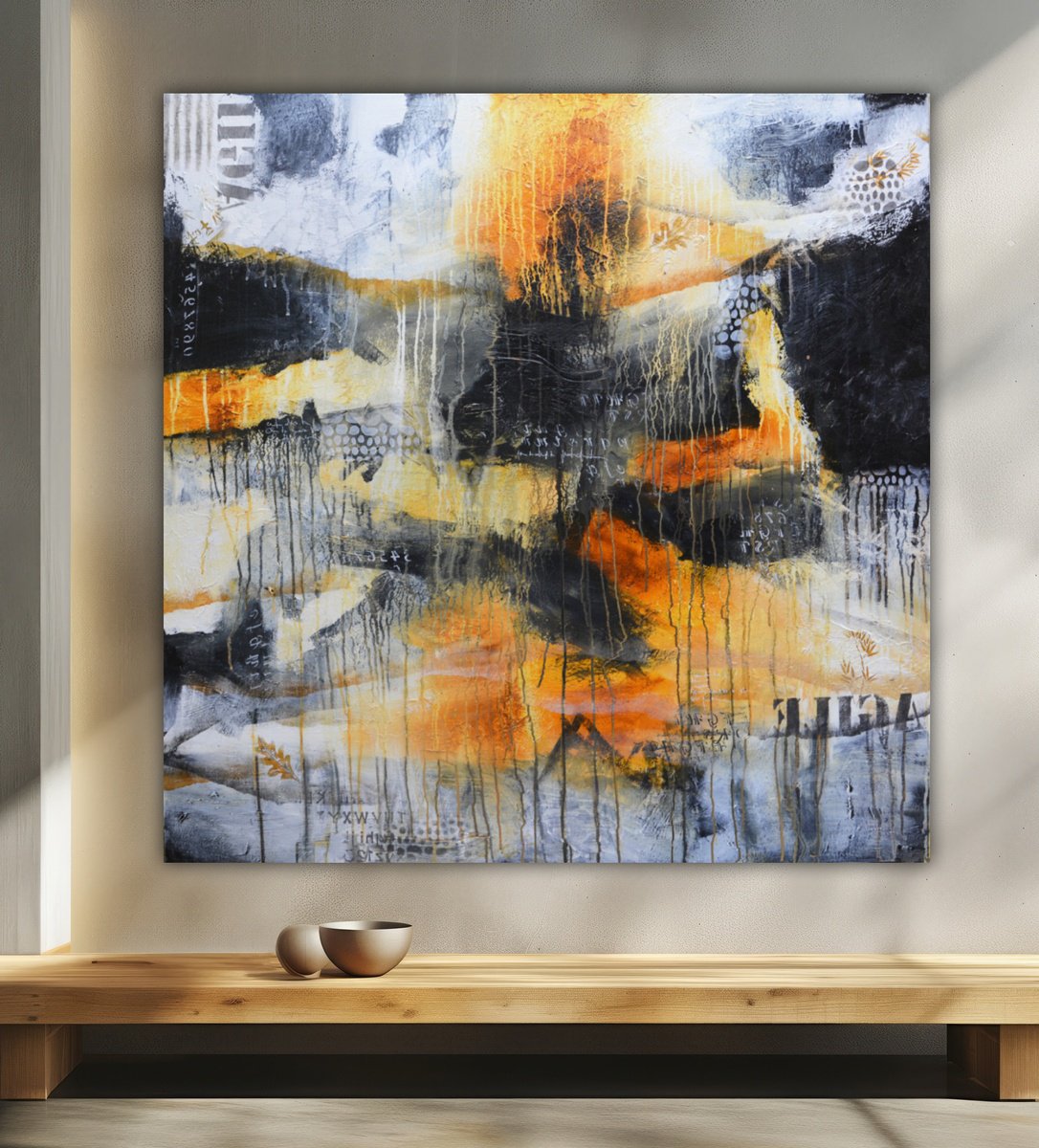 Abstract Acrylic Painting By Andrada Anghel, 48 X 48, Exceptionally Bold, Original Artwork