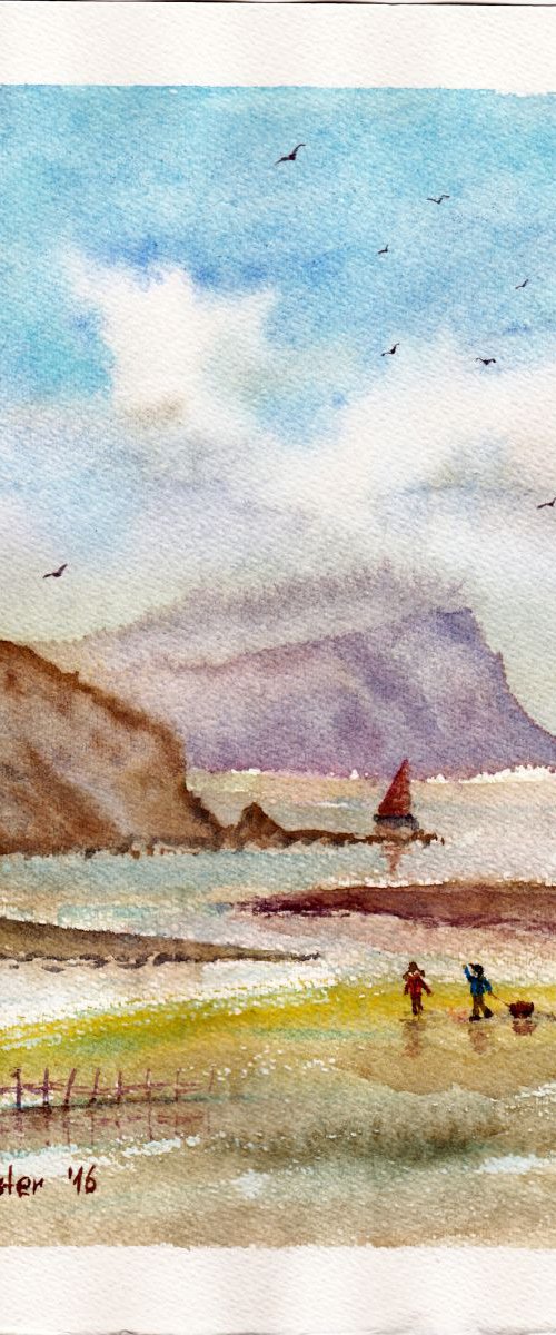 Beach scene v 1 by Yulia Schuster