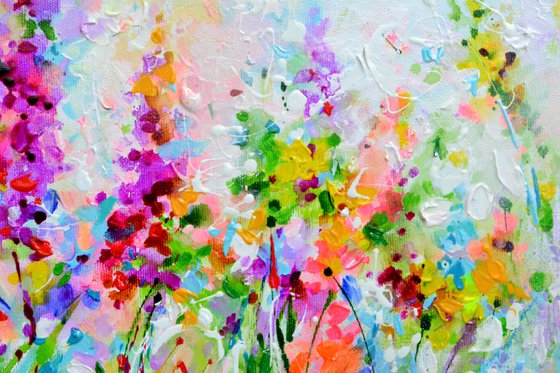 Cottage Garden Butterflies Flowers