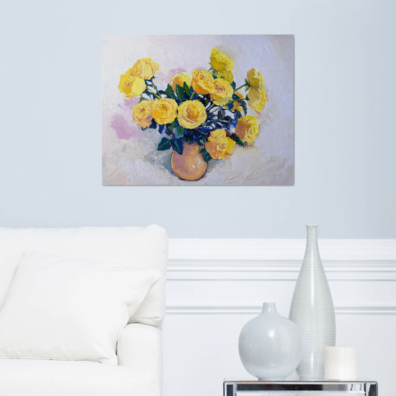 Yellow Roses in the Vase