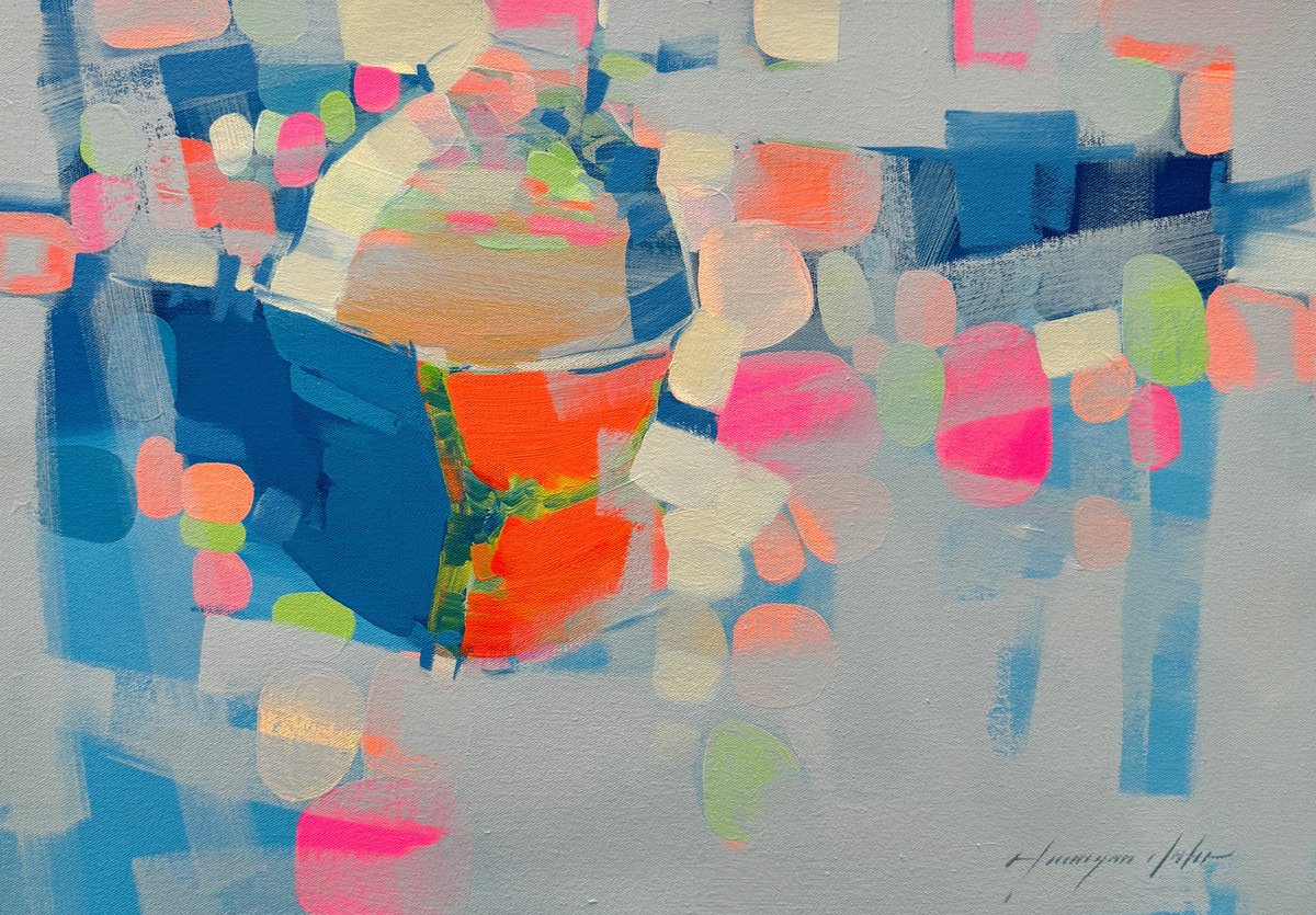 Impressionistic Landscape Oil Painting By Vahe Yeremyan, 22 X 15", Boat, Original Artwork