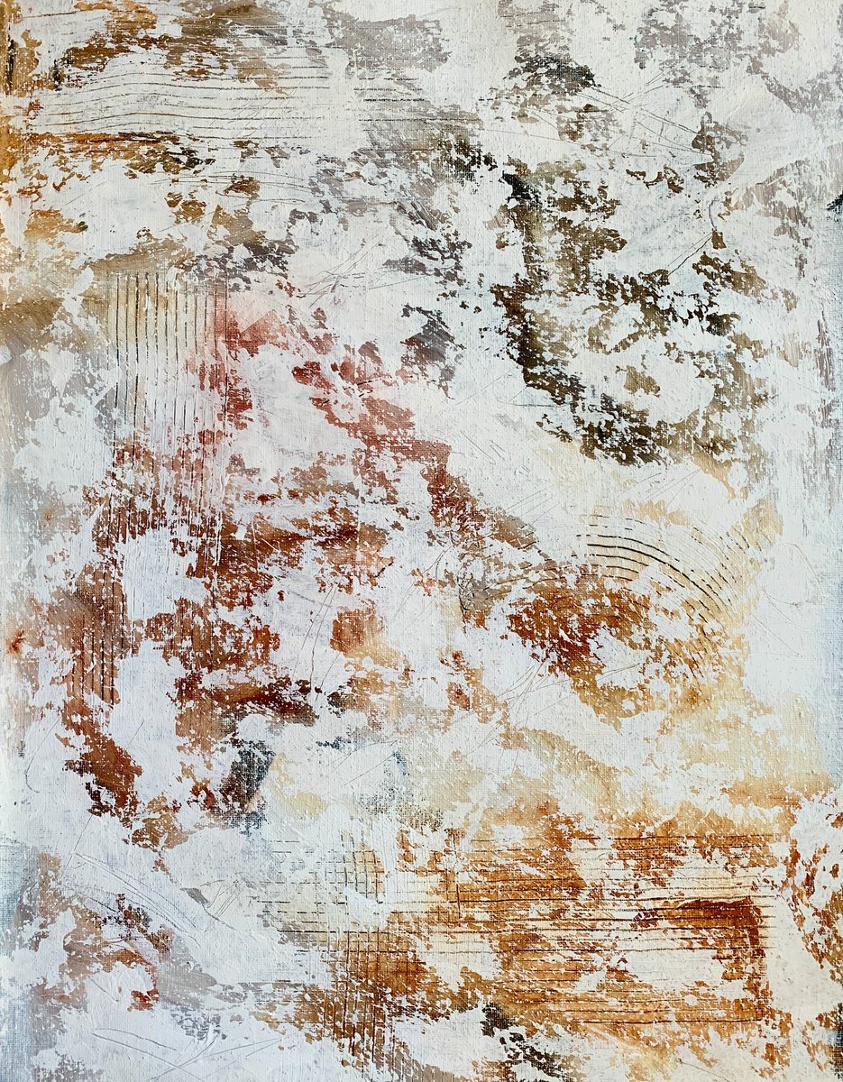 Terra Mystica No. 6621 -1 neutral abstract minimalism by Anita Kaufmann