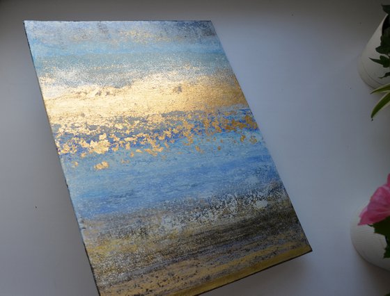 Abstract landscape Gold clouds