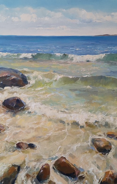 Returning to the summer beach #3 (24x36×1.5") by Alexander Koltakov