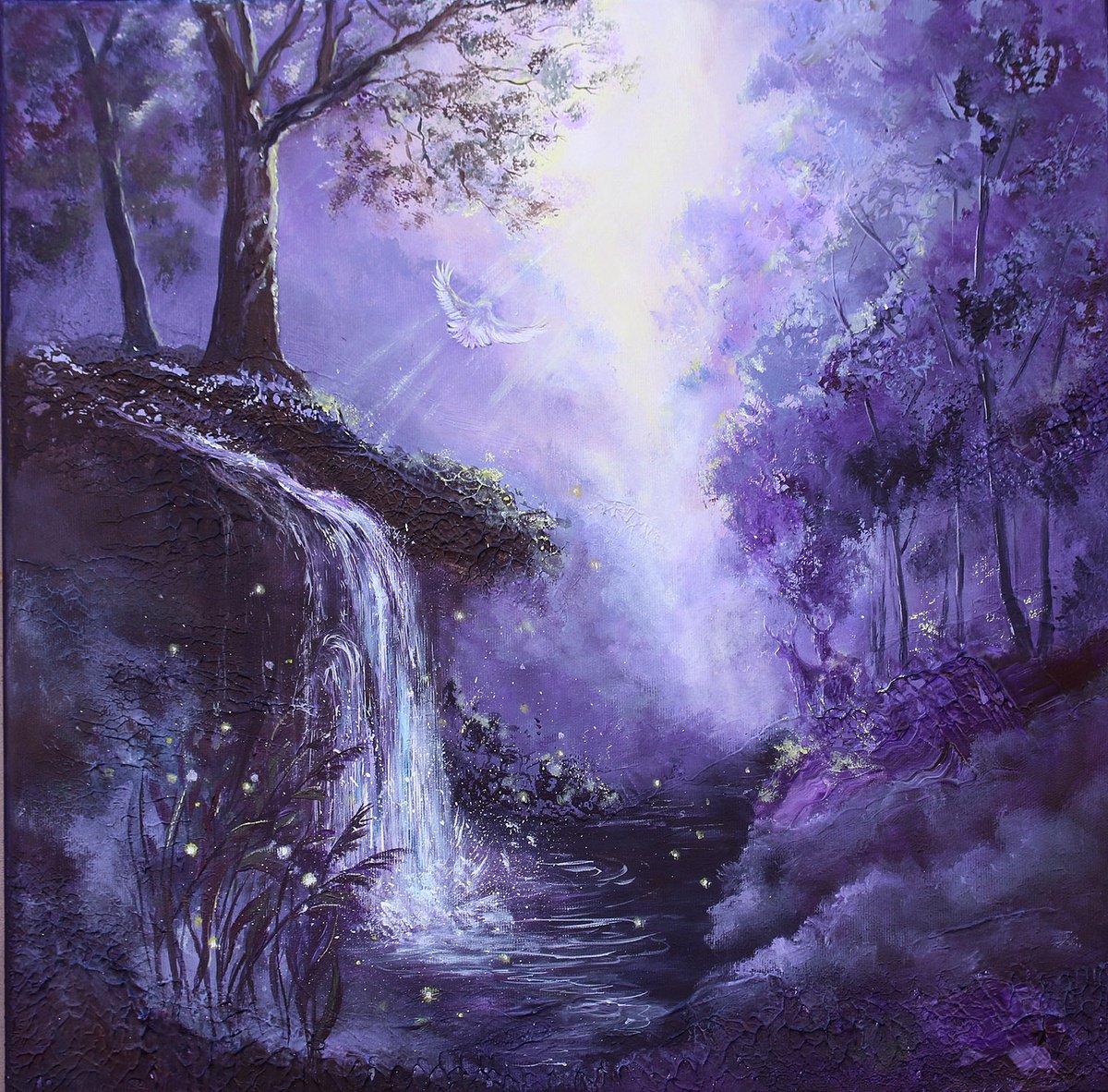 The Enchanted Violetwood By Katerina Koroleva, 20 X 20, Artwork For Sale On Artfinder
